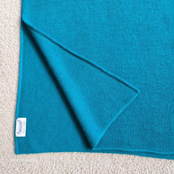 Portolano Accessories - NWOT Portolano Cashmere Knit Teal Blue Scarf